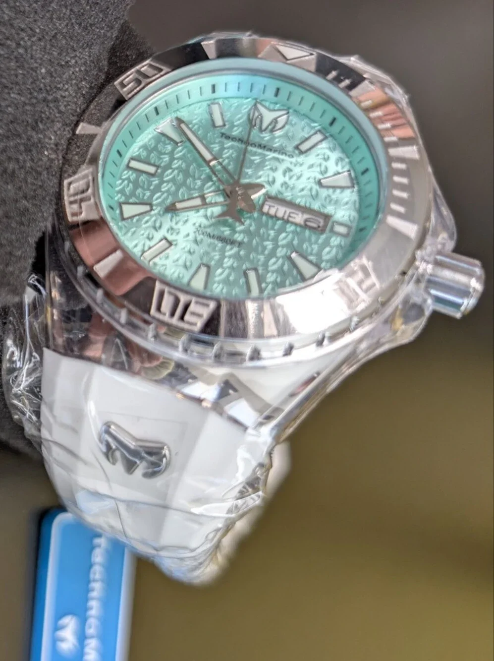 New Turquoise 48mm Watch TechnoMarine Cruise Monogram Model TM-122010